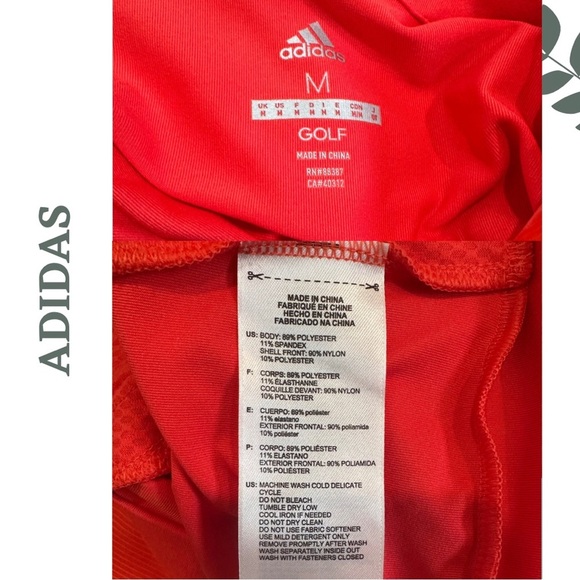 Adidas Women’s Red Coral Sleeveless Golf Tech Wind Vest Jacket Size Medium - Picture 7 of 7